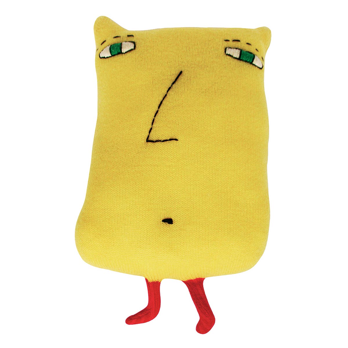 yellow creature with short red legs