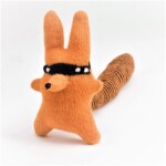 orange cross fox raccoon on white background