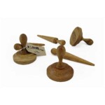 tamper and dibbers on white background