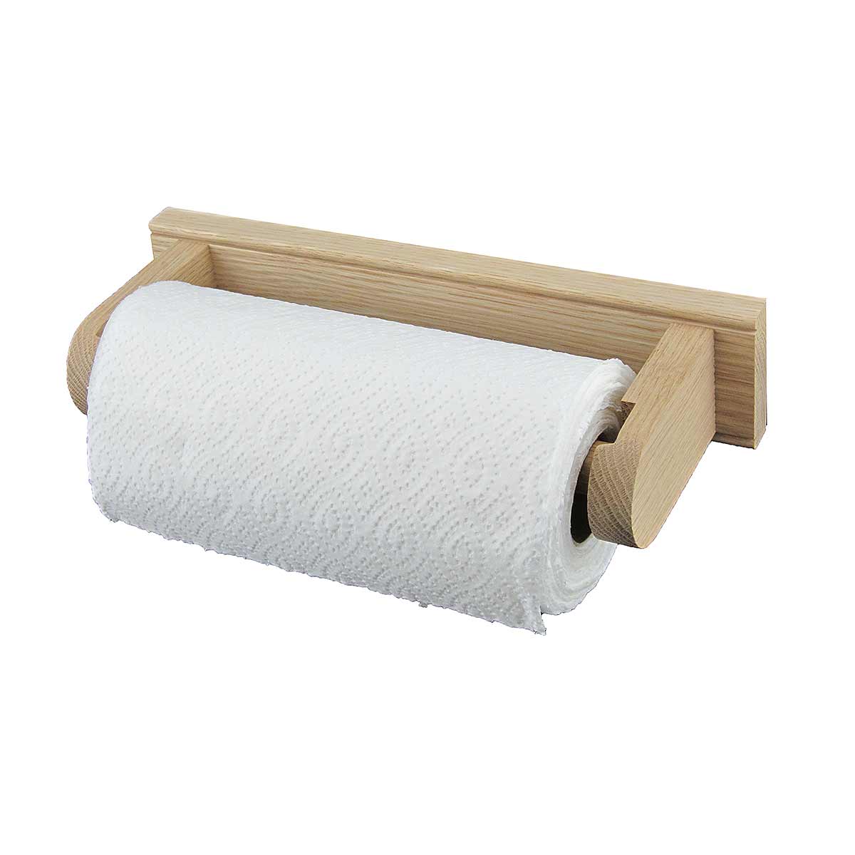 kitchen roll with holder on white background