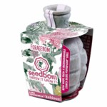 cardboard grenade on white background