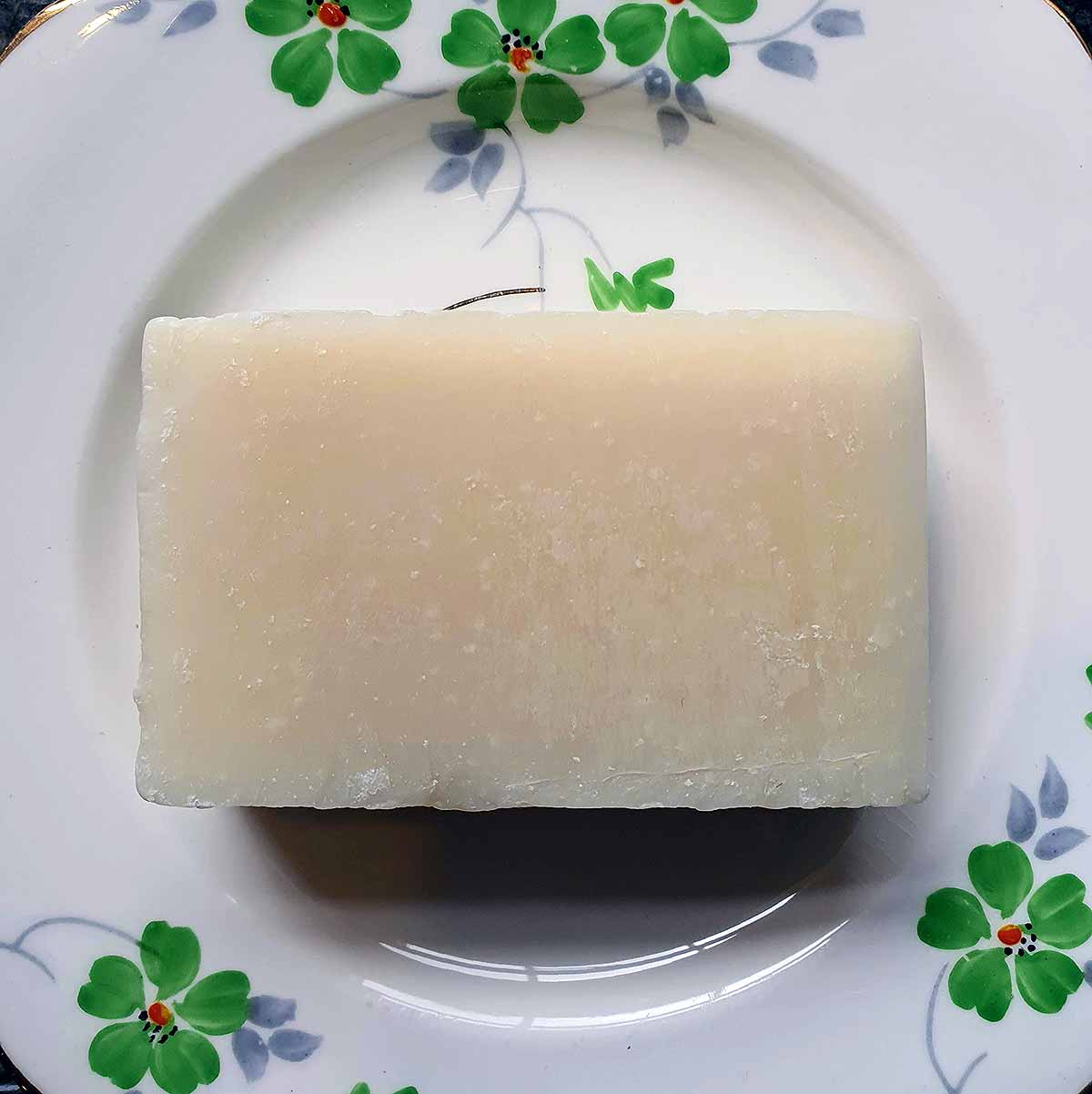 soap bar on plate