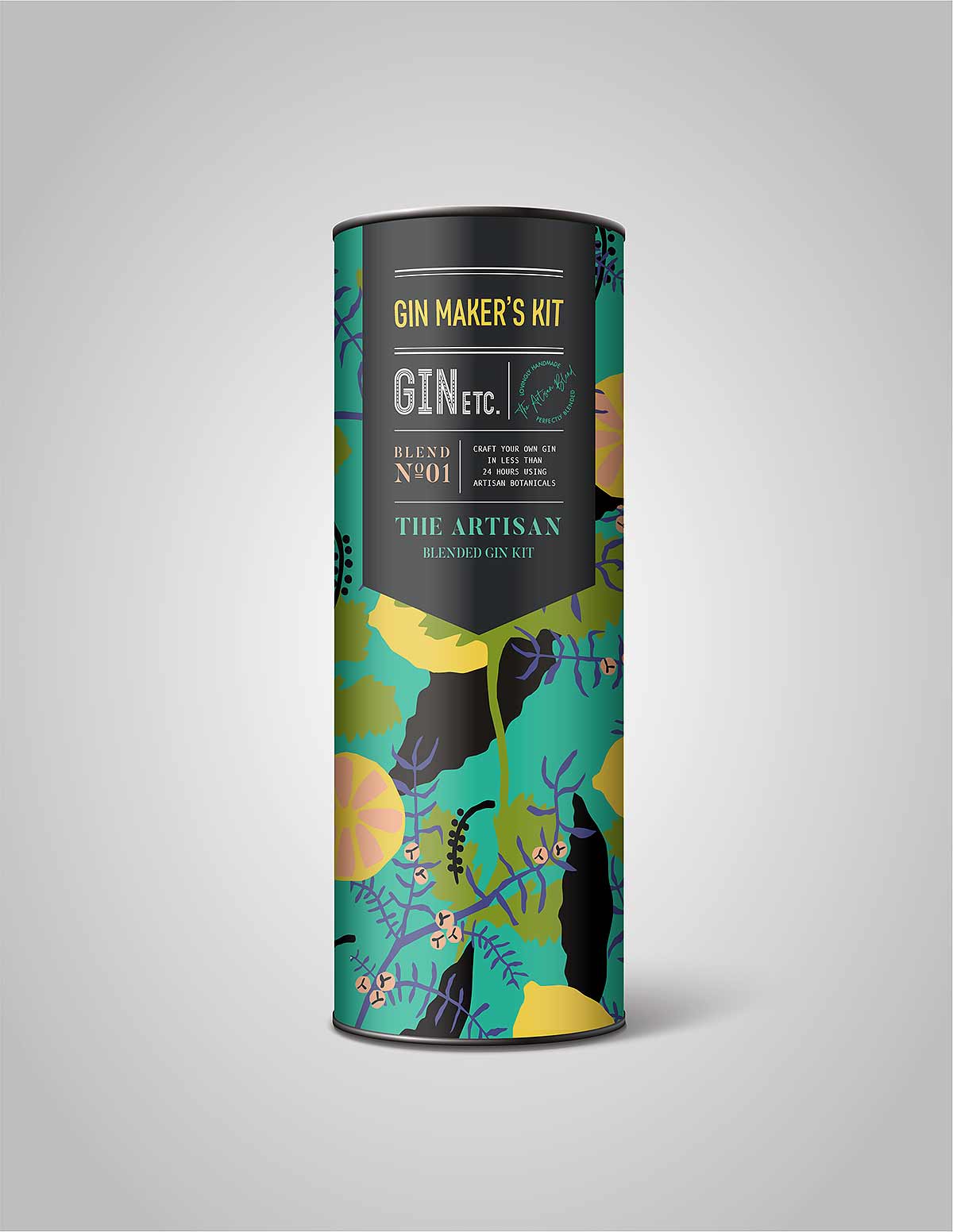 Artisan canister on white background