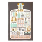 flat tea towel on white background