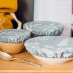 covers on three bowls on worktop