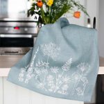 tea towel on worktop