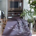 tea towel on worktop
