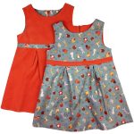 dress and its reverse on white background