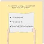 Rosie Made A Thing: Motivation Wine In The Fridge Greetings Card