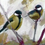 Susan Campion RBA: Great Tits Greetings Card