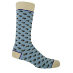 blue sock on white background