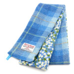 blue scarf on white background