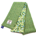 green scarf on white background