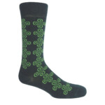 green sock on white background