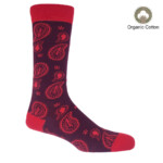 red sock on white background