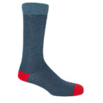 blue sock on white background