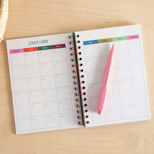 journal open on table