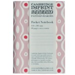 patterned notebook on a white background