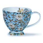 decorated cup mug on white background