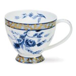 decorated cup mug on white background