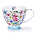 decorated cup mug on white background