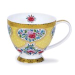 decorated cup mug on white background