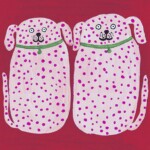 Nancy McKie: Two Pink Spotty Dogs