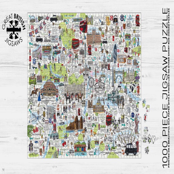 made up jigsaw of london landmarks