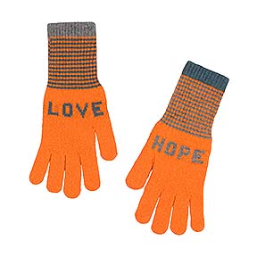 pair of gloves on a white background