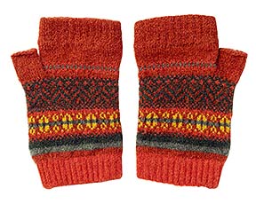 open mitts on a white background