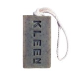 naked soap on a rope on white background