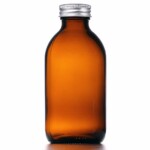 Amber Glass Bottle with Aluminium Lid