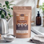 brown packet next to a kettle on a worktop